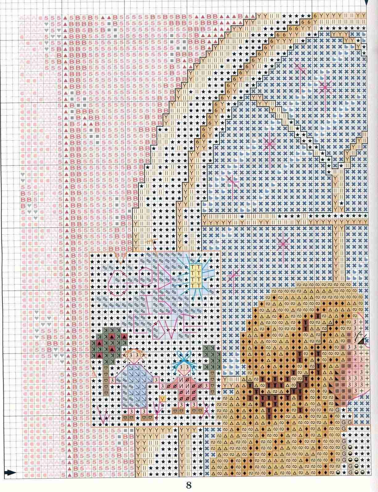 Schema punto croce Ora Di Dormire Bimba 2