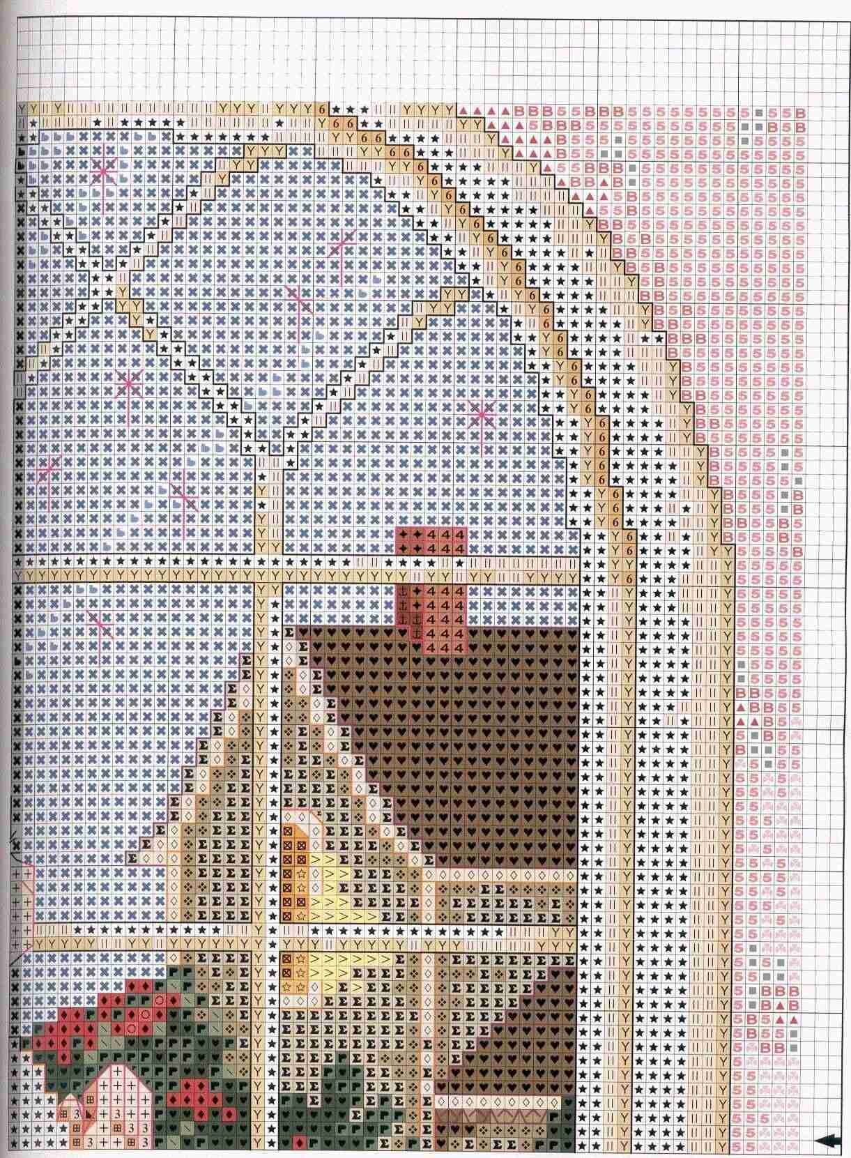 Schema punto croce Ora Di Dormire Bimba 3