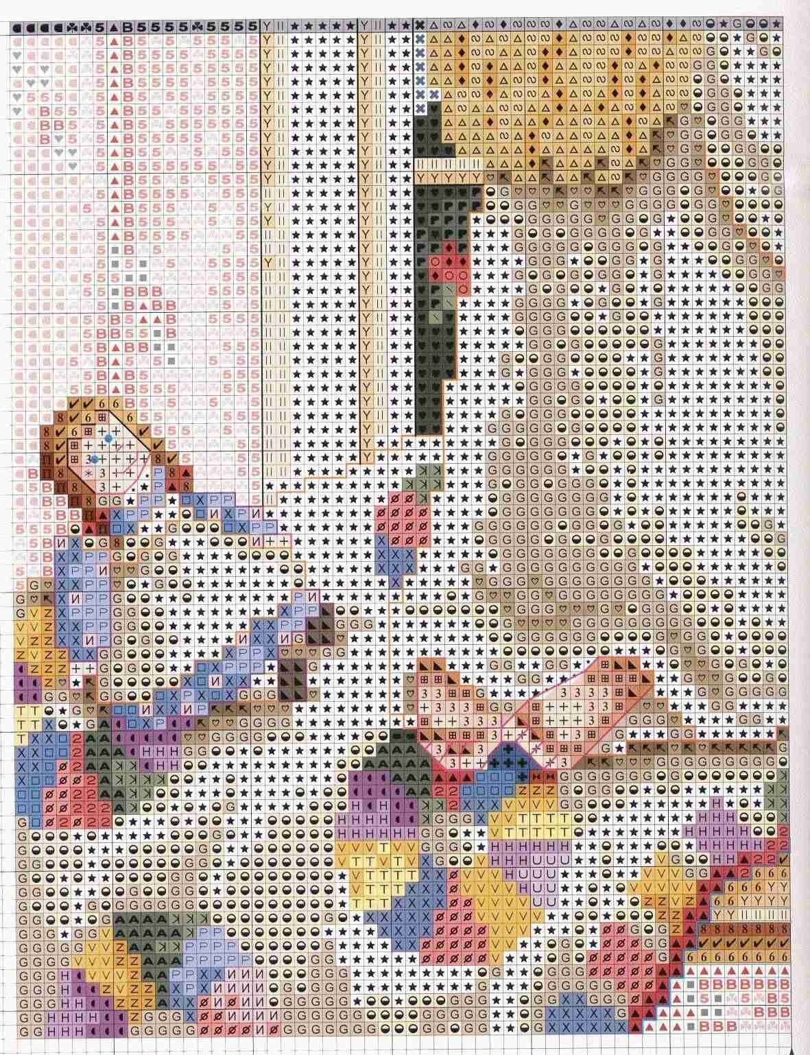 Schema punto croce Ora Di Dormire Bimba 4