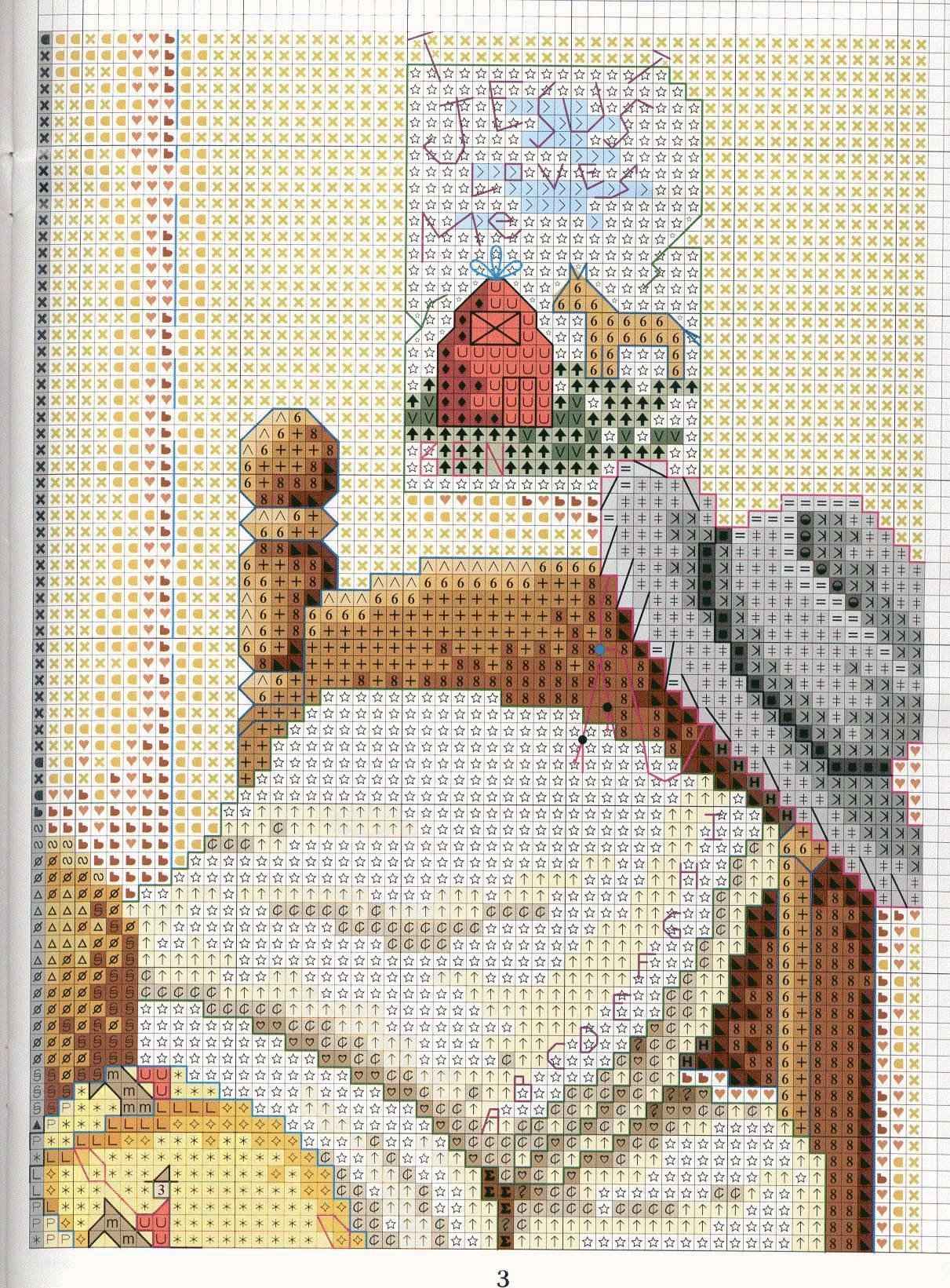 Schema punto croce Ora Di Dormire Bimbo 3