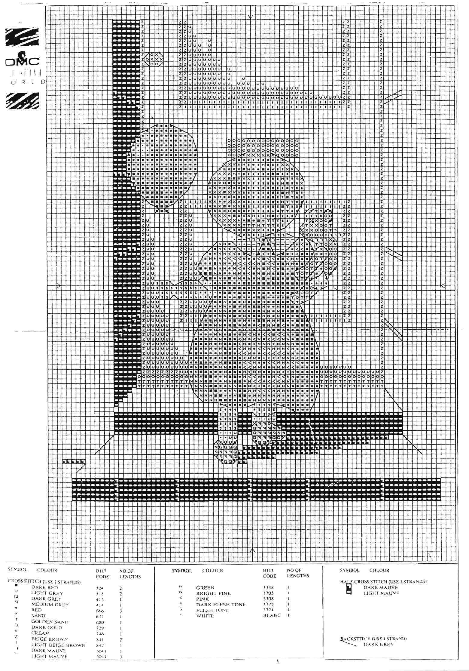 Schema punto croce Palloncino Rosso 2