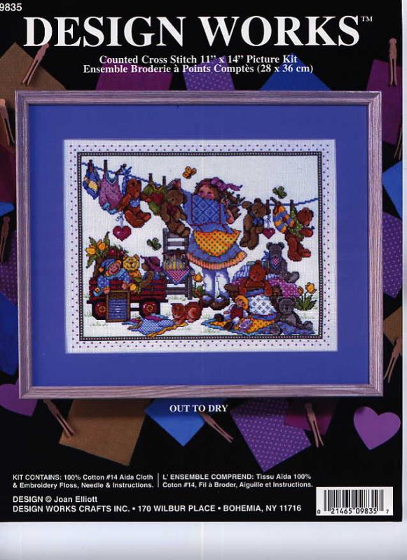 Schema punto croce Ragazza Stende 1