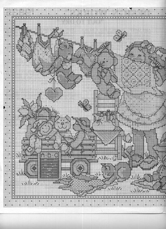 Schema punto croce Ragazza Stende 2