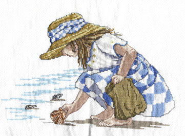 Schema punto croce Ragazza Sulla Spiaggia 1