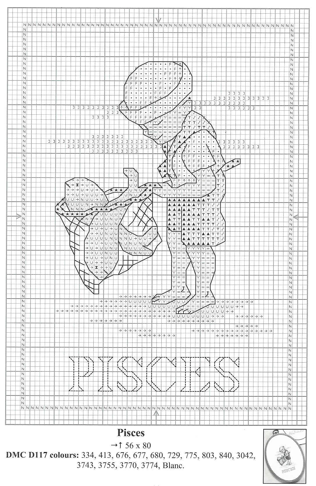 Schema punto croce Segni Zodiacali 11