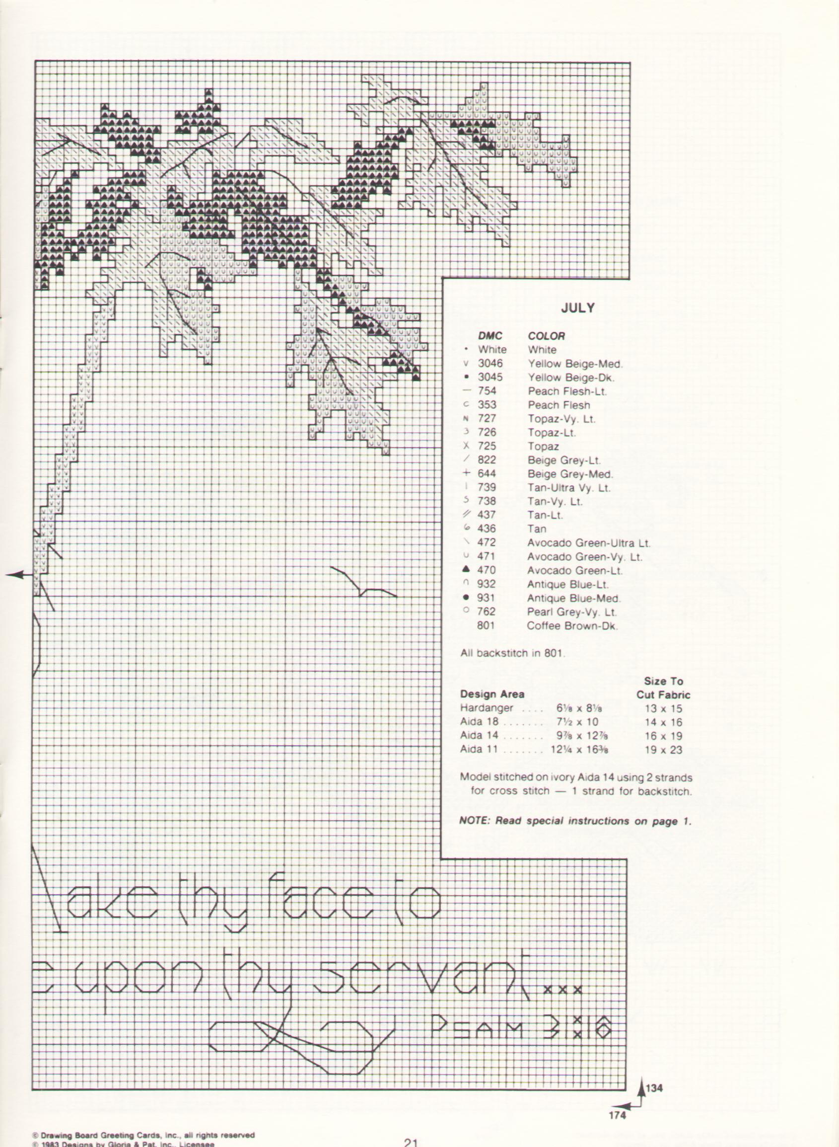 Schema punto croce Signore Nel Cielo 22