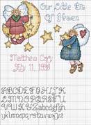 Schema punto croce Annuncio Nascita