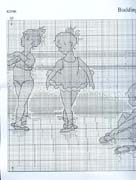 Schema punto croce Ballerine 4