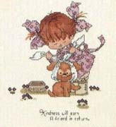 Schema punto croce Bimba Aprile 1