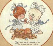 Schema punto croce Bimbi Gennaio 1