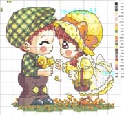 Schema punto croce Bimbi Scoiattolo