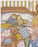 Schema punto croce Bimbo Prega 2