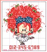 Schema punto croce Capellona Ballerina 1