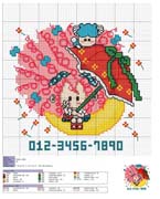 Schema punto croce Capellona Con Ombrello