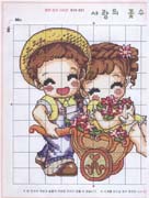 Schema punto croce Carriola 2