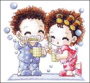 Schema punto croce Lavarsi I Denti 2