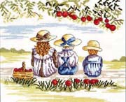 Schema punto croce Mele Picnik 1