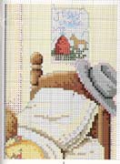 Schema punto croce Ora Di Dormire Bimbo 3