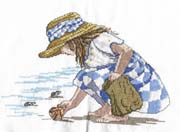 Schema punto croce Ragazza Sulla Spiaggia 1