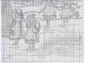 Schema punto croce Scolaresca In Spiaggia 5