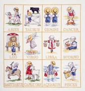 Schema punto croce Segni Zodiacali 1