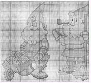 Schema punto croce Tre Nani 2