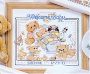 Schema punto croce Welcome Baby 1a