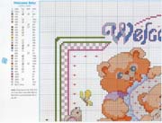 Schema punto croce Welcome Baby 1b