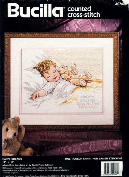 Schema punto croce Sogni Felici 1