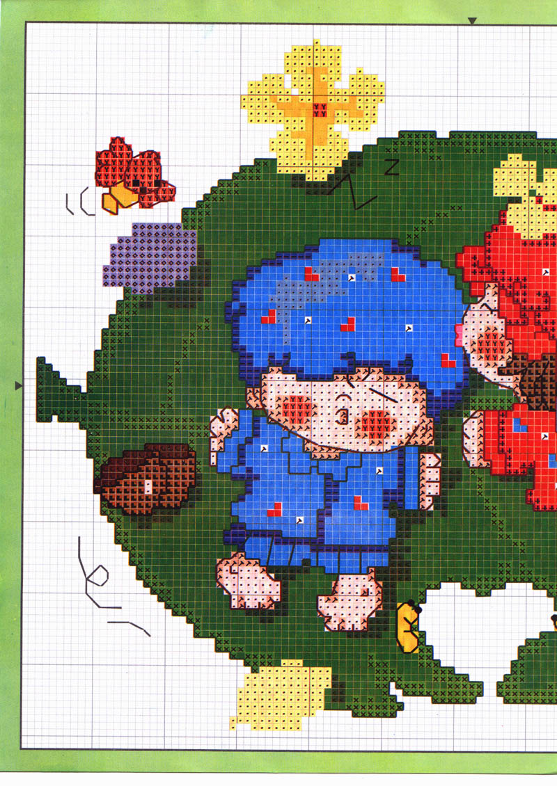 Schema punto croce Sonnellino 1