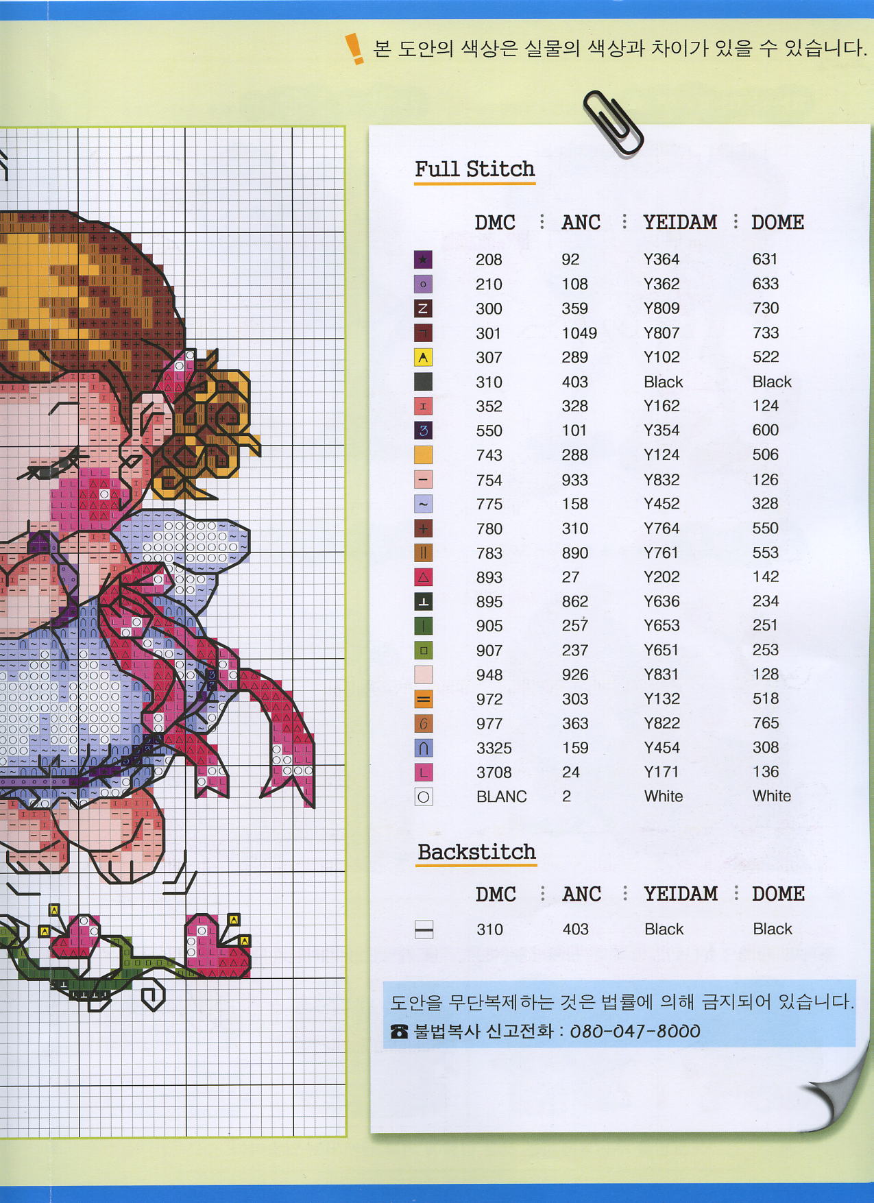 Schema punto croce Sonnellino 5