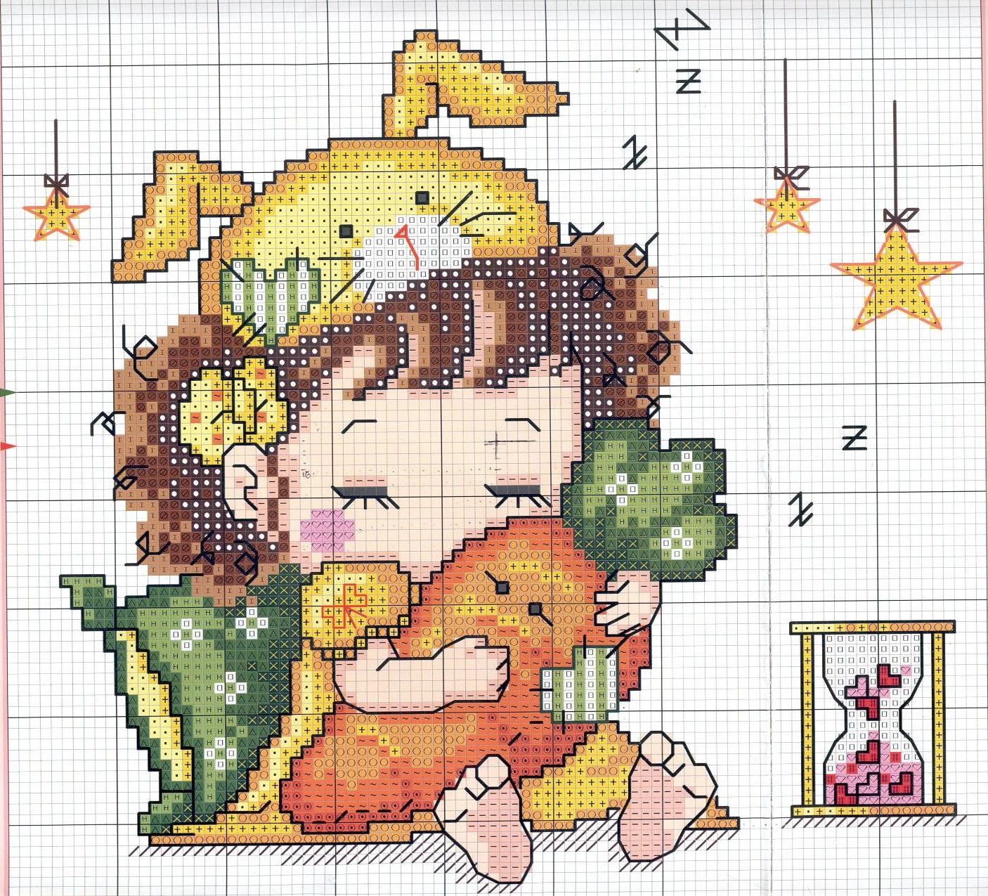 Schema punto croce Sonnellino Carota 2