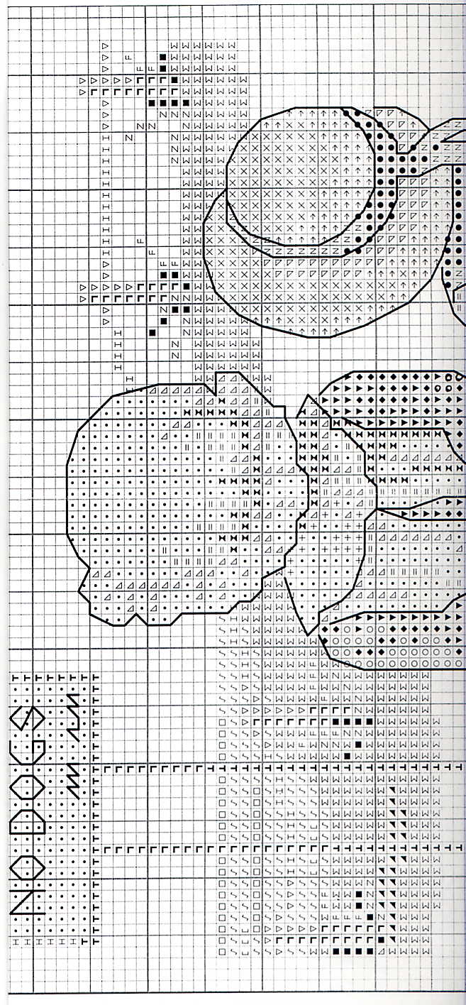 Schema punto croce Sorry No Dogs 3