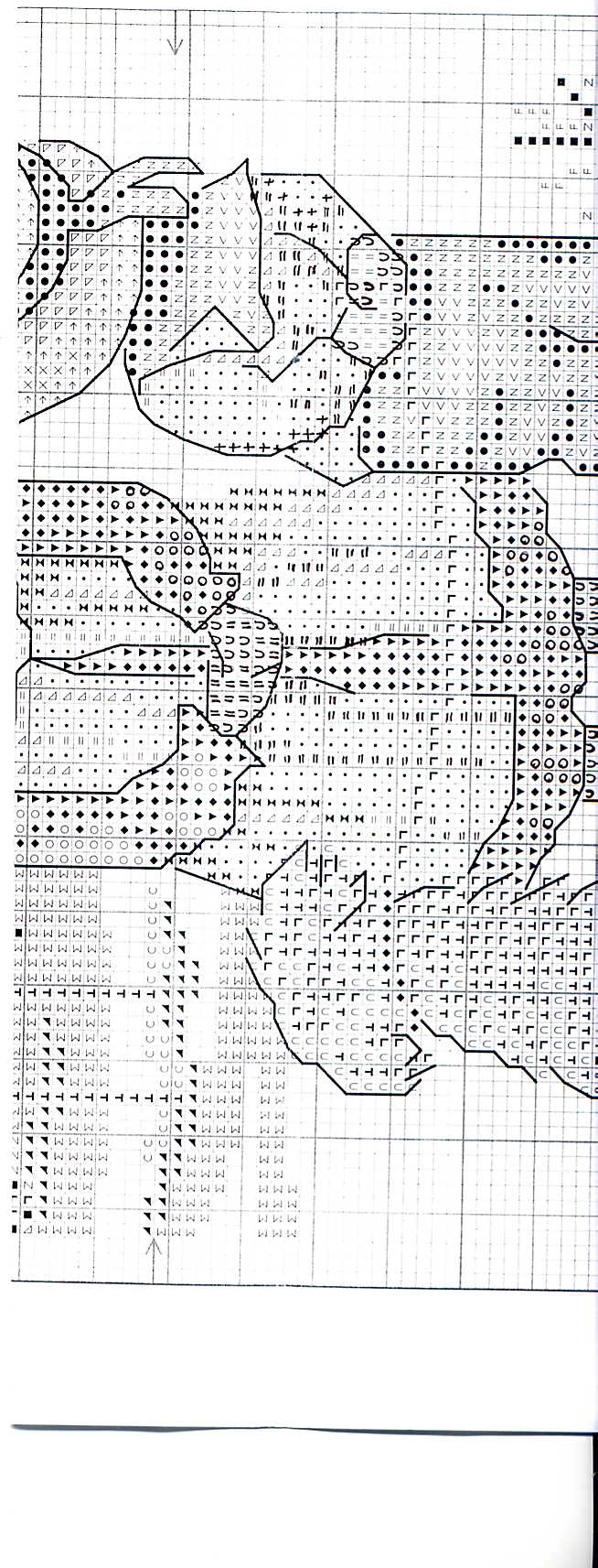 Schema punto croce Sorry No Dogs 4