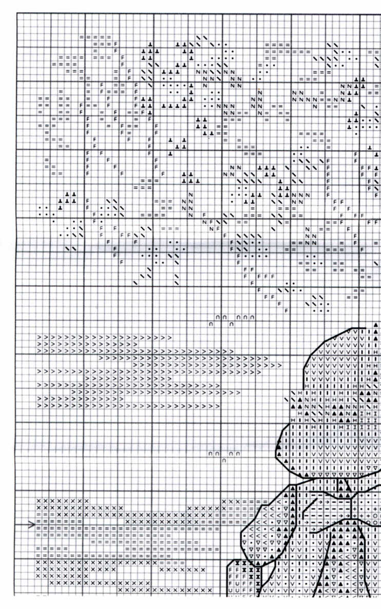 Schema punto croce Sulla Staccionata 4