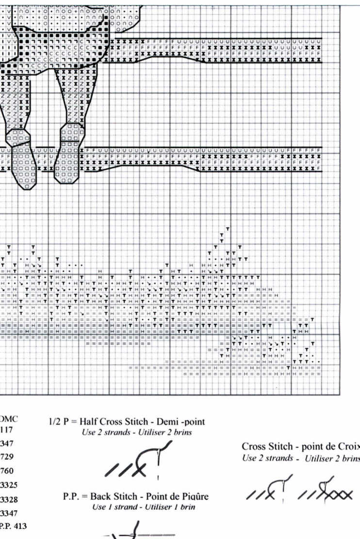 Schema punto croce Sulla Staccionata 6