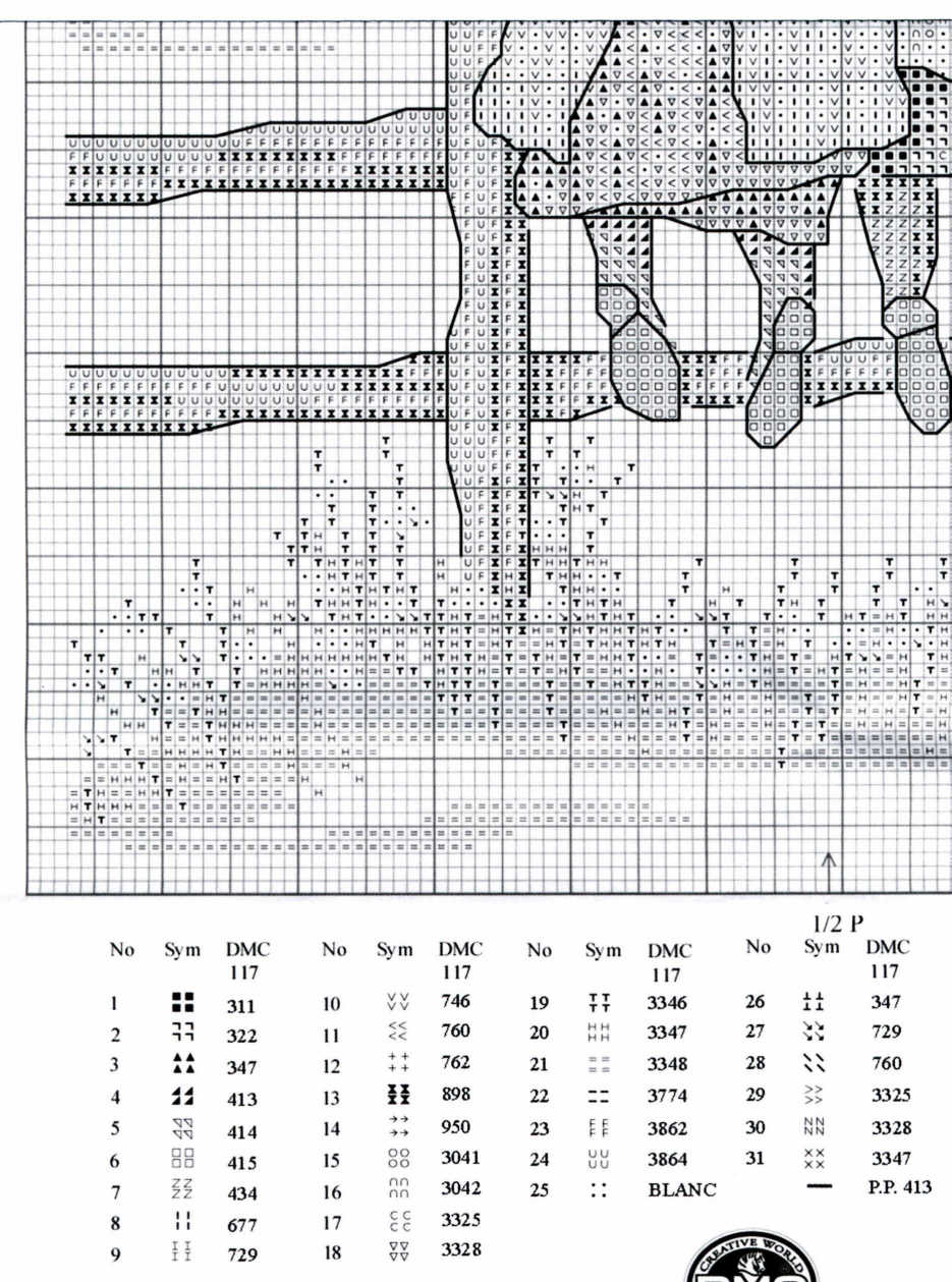Schema punto croce Sulla Staccionata 7