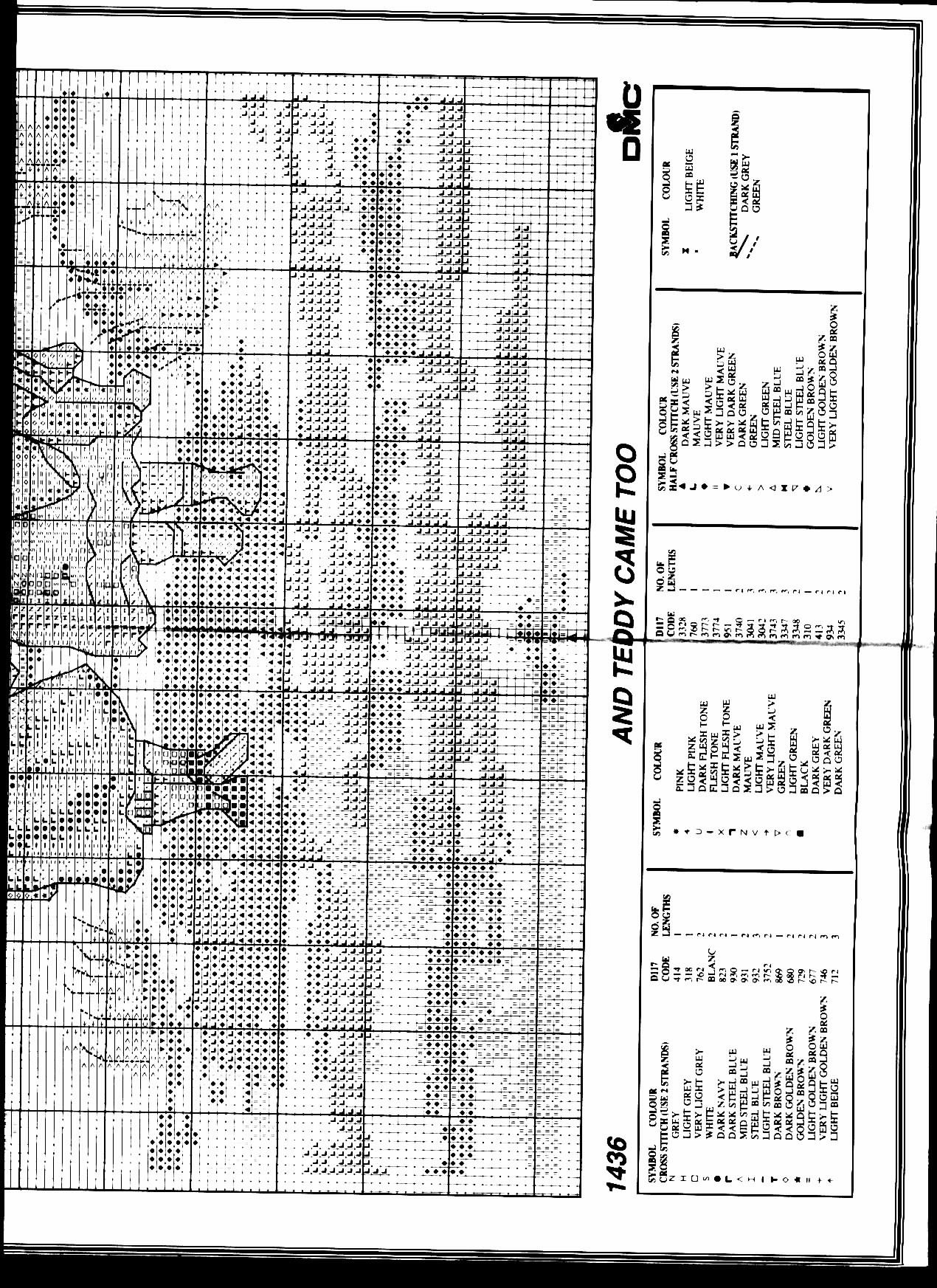 Schema punto croce Teddy 3