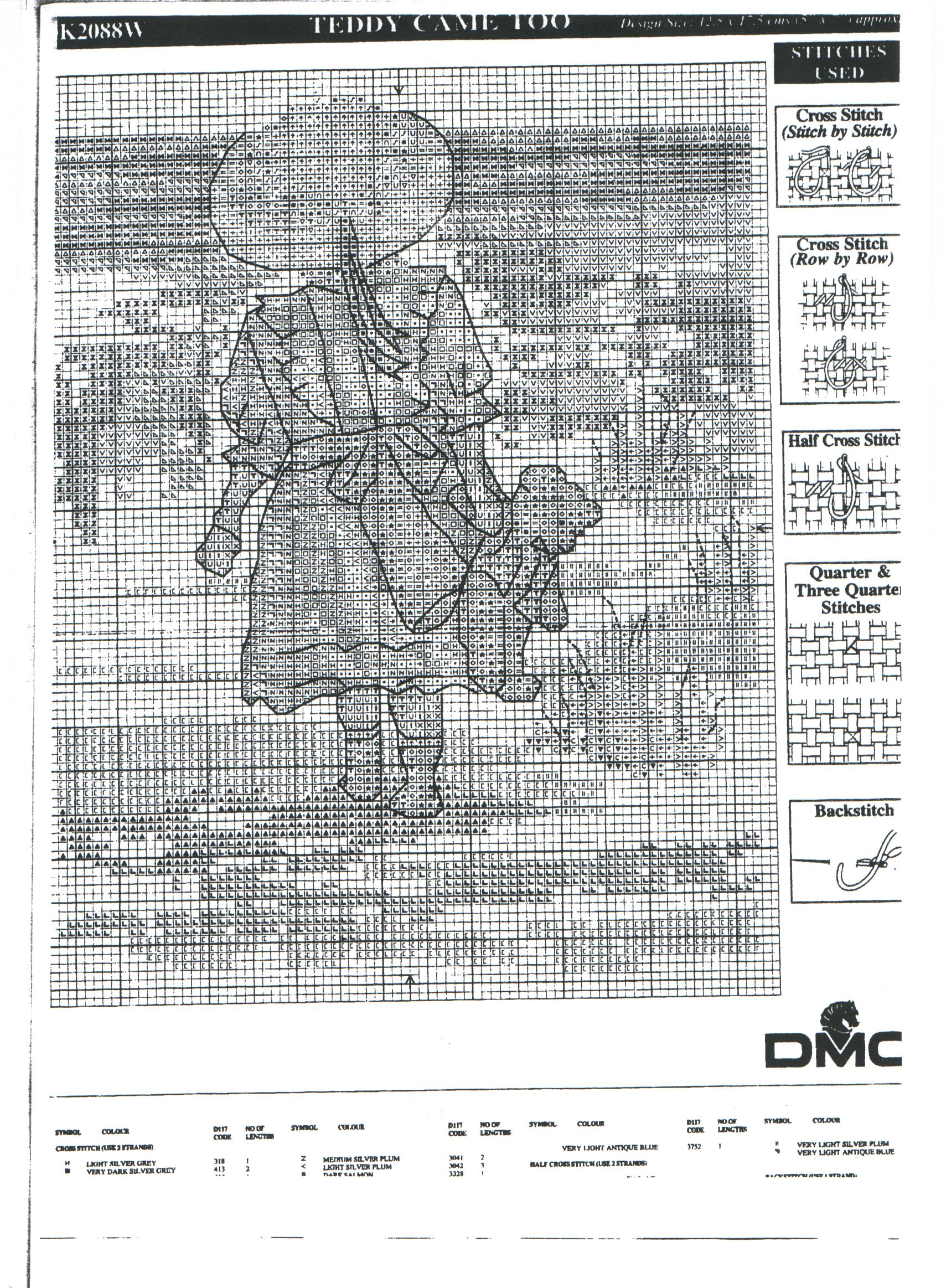 Schema punto croce Teddy 5