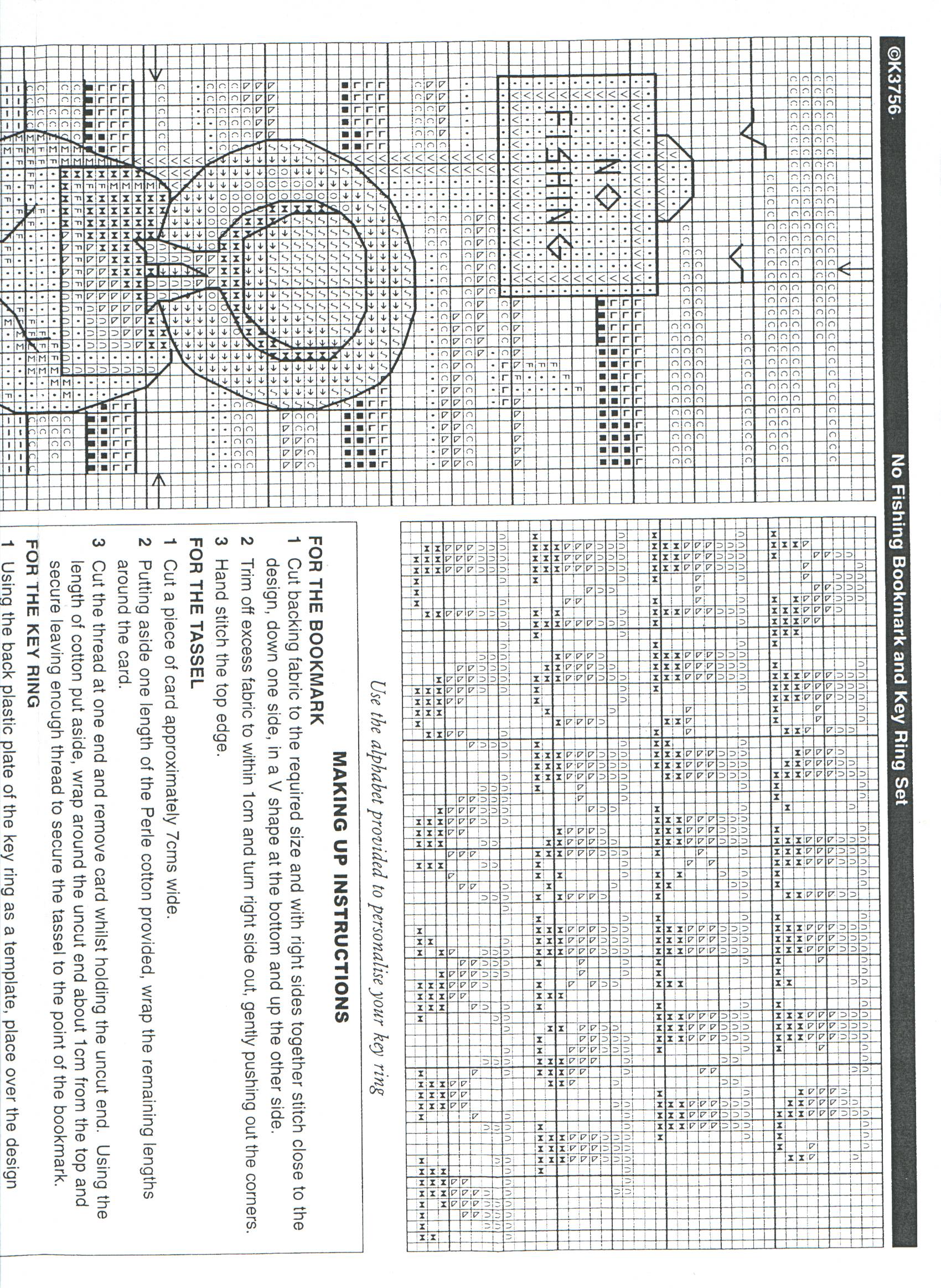 Schema punto croce Vietato Pescare 2