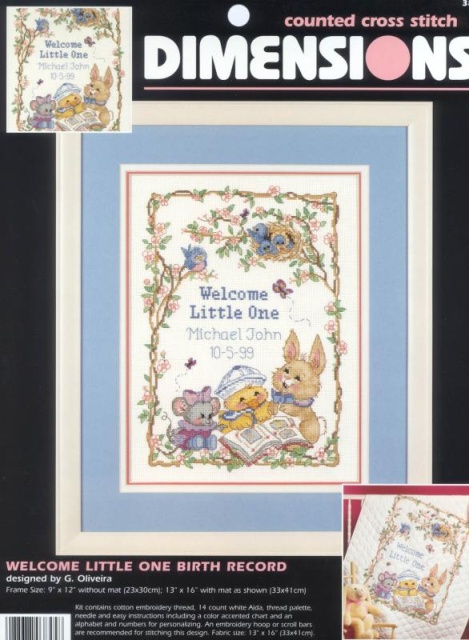 Schema punto croce Welcome Little 1