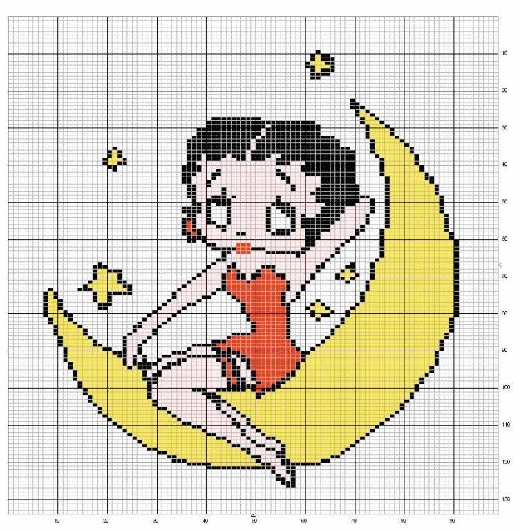 Schema punto croce Betty Boop 1