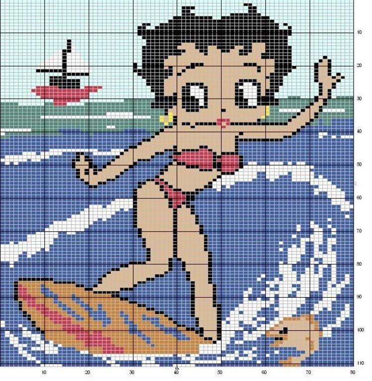 Schema punto croce Betty Boop 10