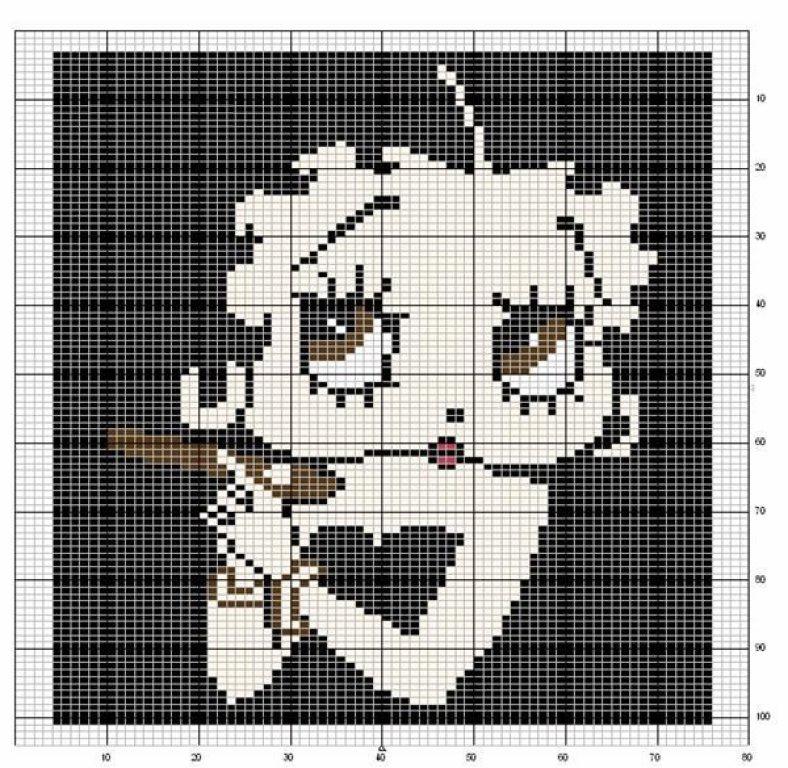 Schema punto croce Betty Boop 12
