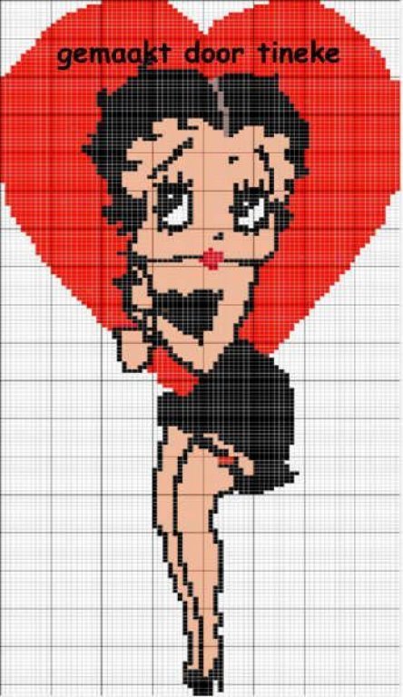 Schema punto croce Betty Boop 14