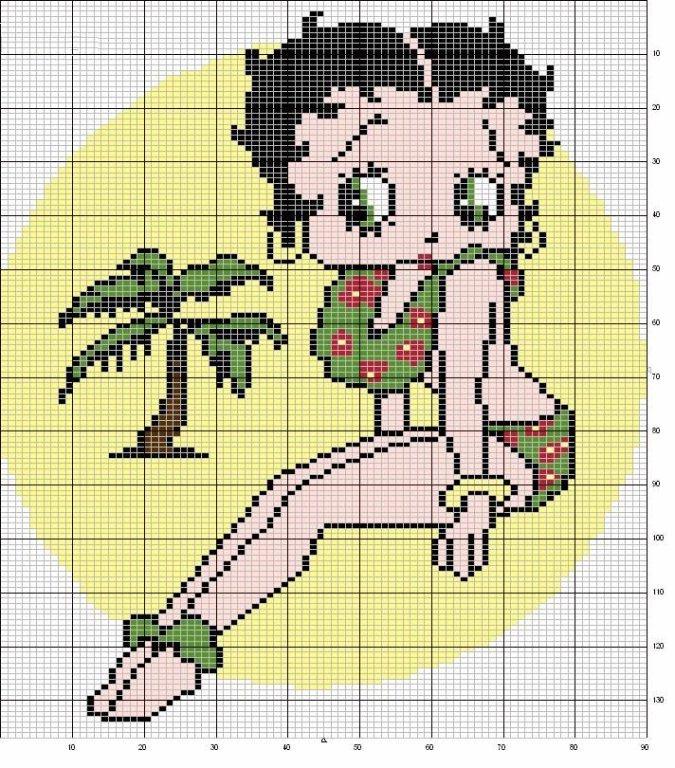 Schema punto croce Betty Boop 2