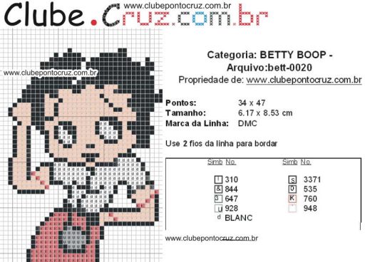 Schema punto croce Betty Boop 21