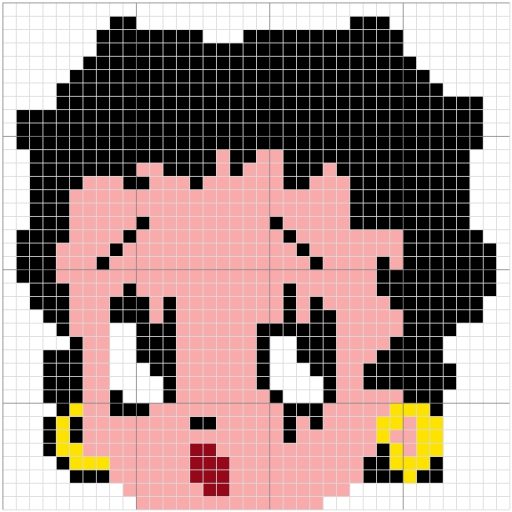 Schema punto croce Betty Boop 22