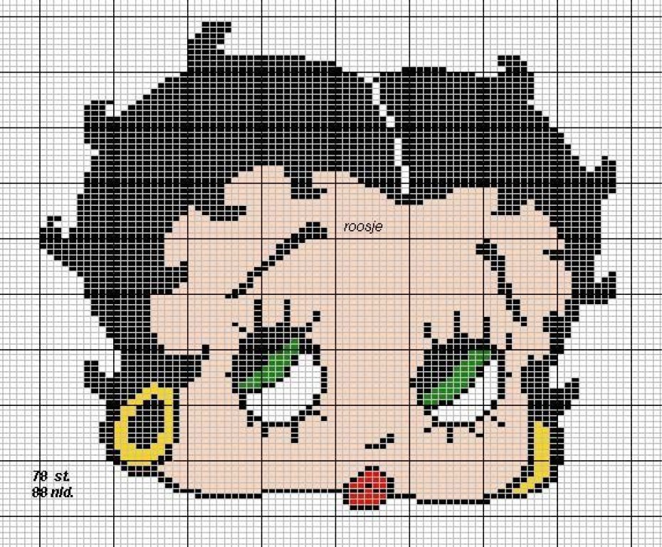 Schema punto croce Betty Boop 3