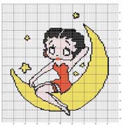 Schema punto croce Betty Boop 1